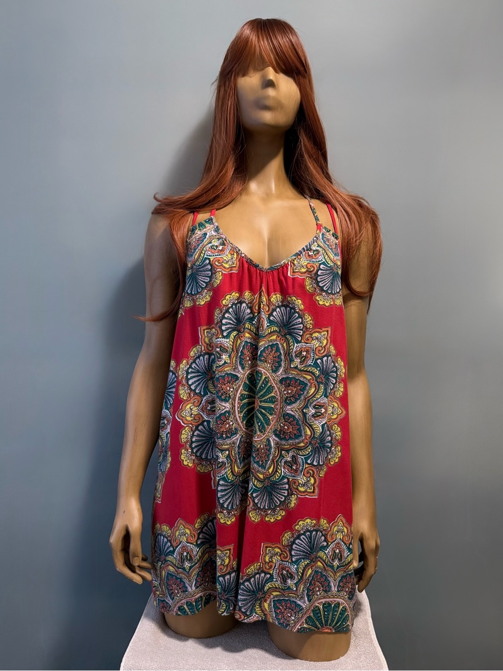 Angie bohemian mini dress / vintage / rare